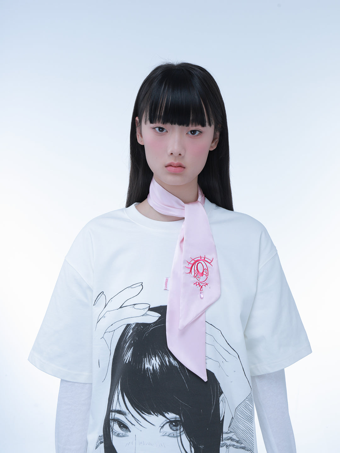 Don't Blink|Satin Scarf&Charm