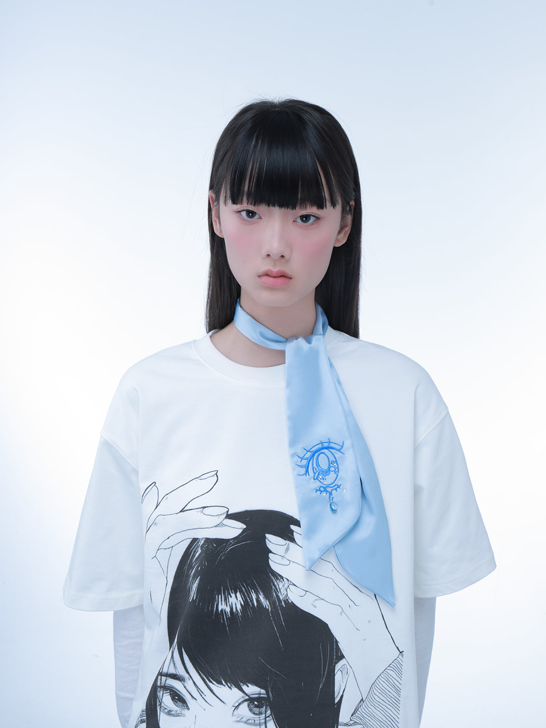 Don't Blink|Satin Scarf&Charm