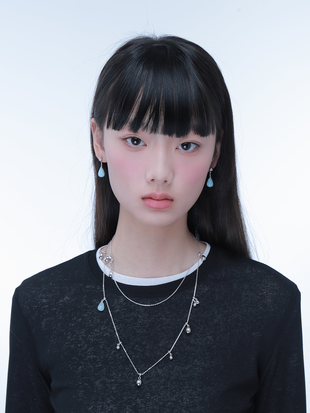 Teardrop Rose Quartz Necklace & Belt Chain