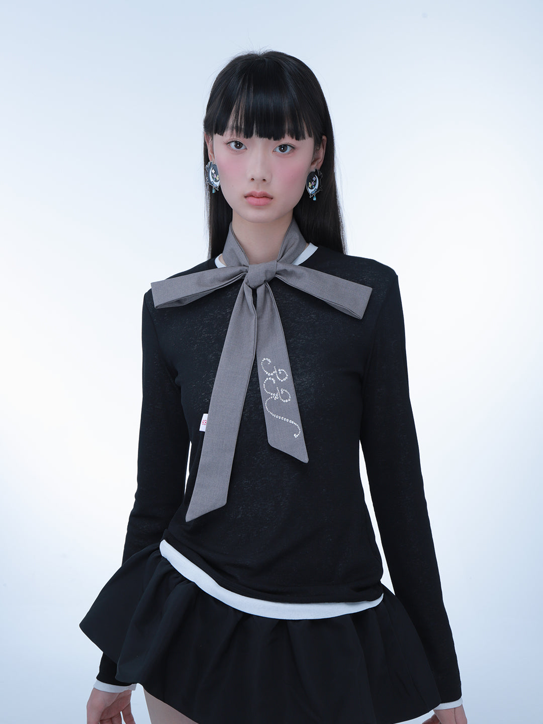 Rhinestone Ribbon&Scarf