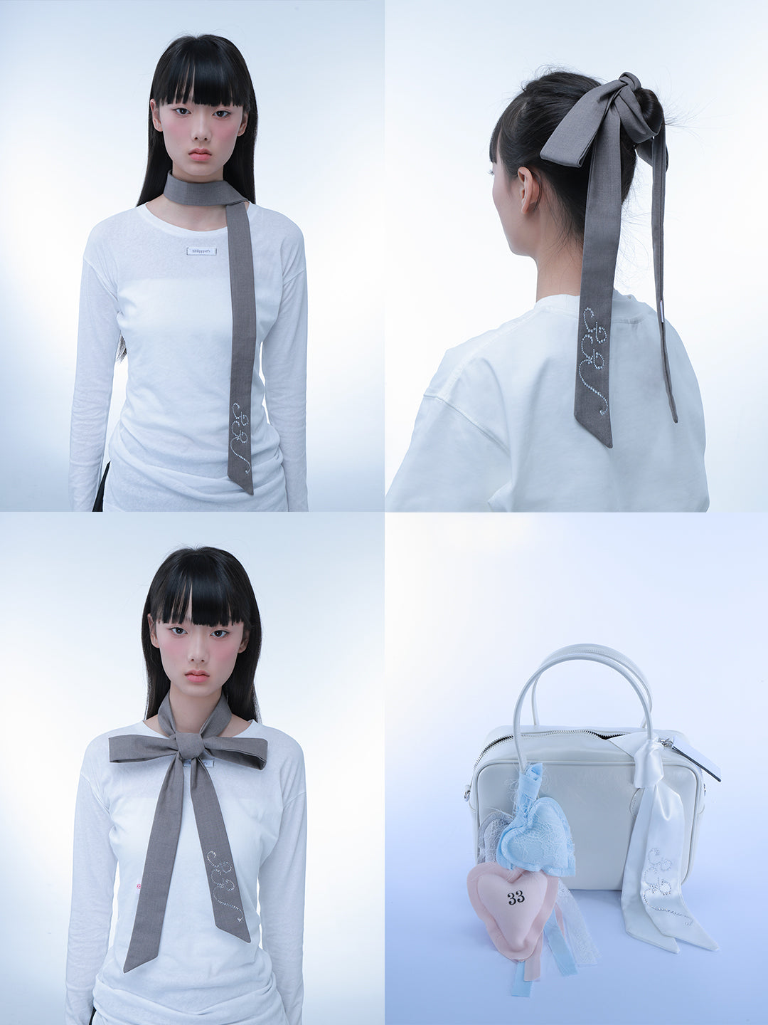 Rhinestone Ribbon&Scarf