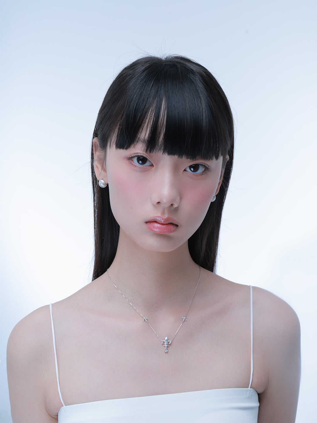 Luminis Veil | Iris Engraved Stud Earrings