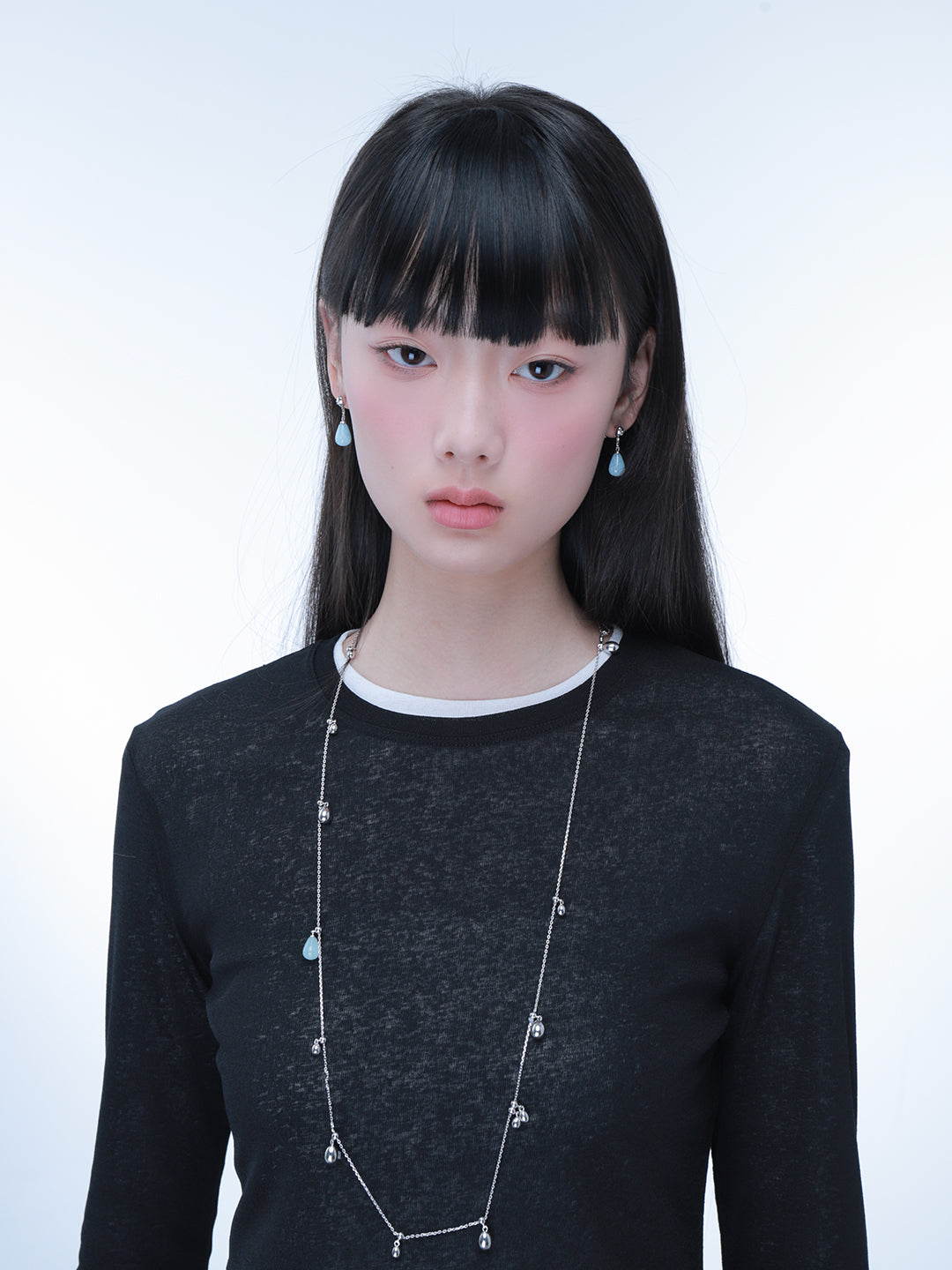 Teardrop Rose Quartz Necklace & Belt Chain