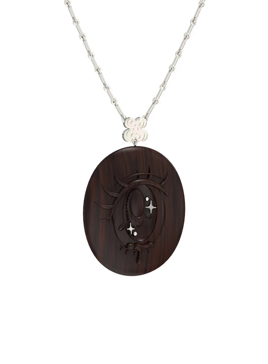 Don't Blink | Crystal Wood Long Necklace