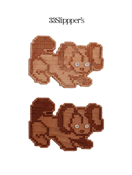 Puppy Club | Wood Hair Clip